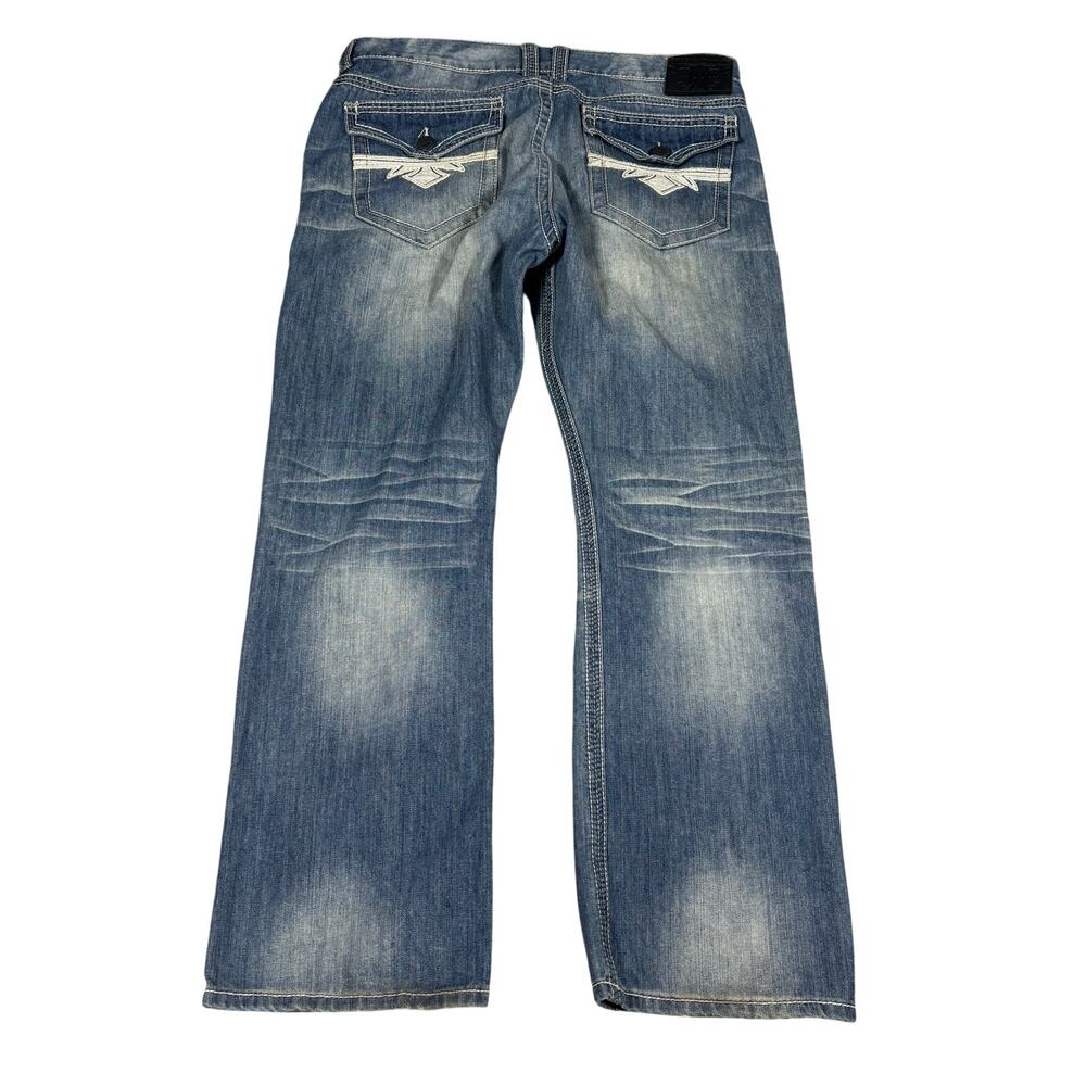 vintage y2k 2000s Xtreme Couture Affliction bootcut jeans 38x31 embroidered wide